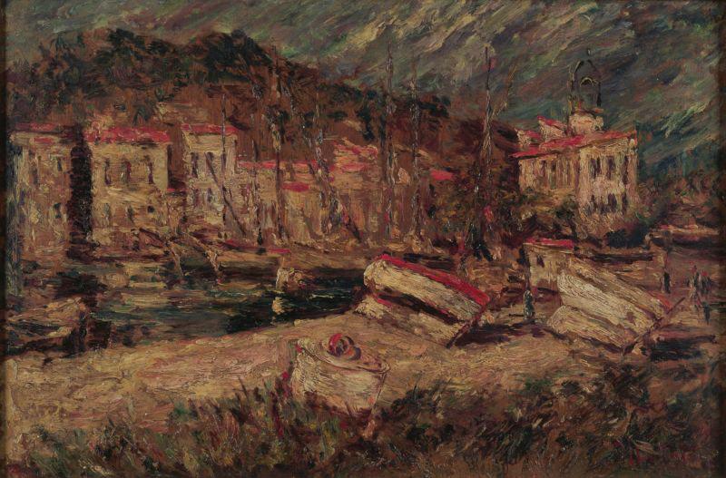 Artist Adolphe Joseph Thomas Monticelli Port of Cassis oil painting picture